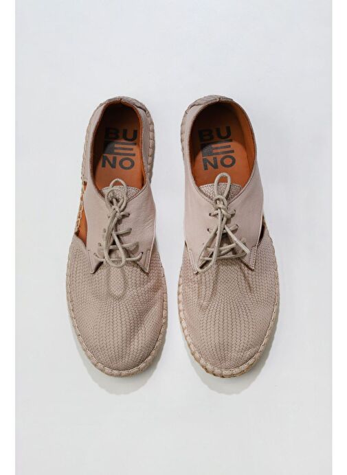 Bueno Shoes Gri Deri Kadın Espadril Ayakkabı 01wl0451 - Görsel 2