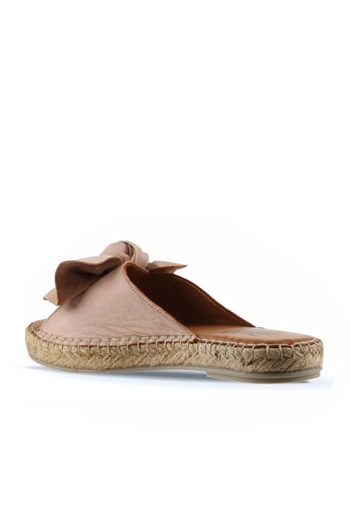 Bueno Shoes Pembe Deri Kadın Espadril Terlik 01wl4605 - Görsel 6