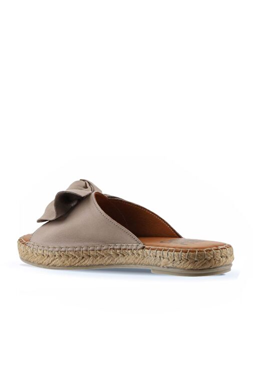 Bueno Shoes Gri Deri Kadın Espadril Terlik 01wl4605 - Görsel 6