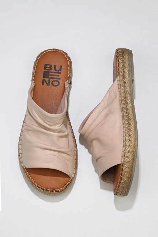 Bueno Shoes Pembe Deri Kadın Espadril Terlik 01wl4617 - Görsel 2