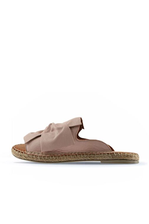 Bueno Shoes Pembe Deri Kadın Espadril Terlik 01wn1632 - Görsel 5