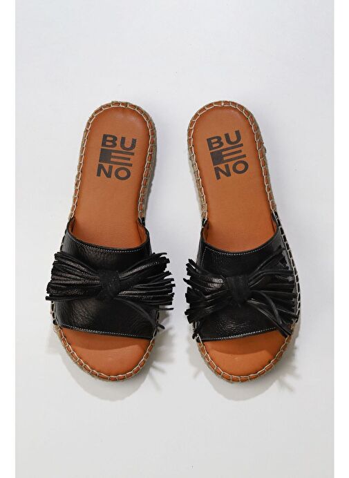 Bueno Shoes Siyah Parlak Deri Kadın Espadril Terlik 01wn3000 - Görsel 2