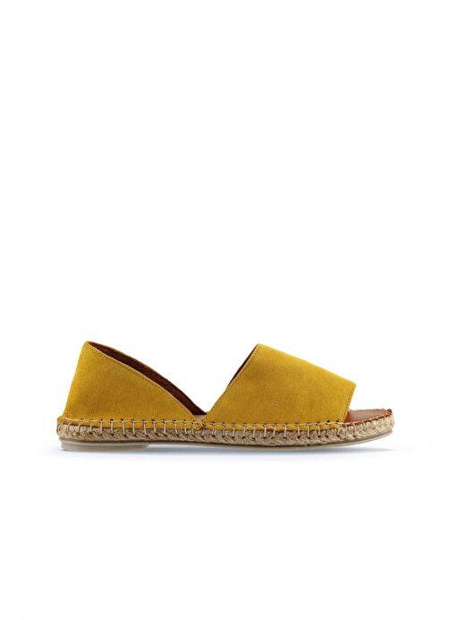 Bueno Shoes Sarı Süet Kadın Espadril Ayakkabı 01wq2413 - Görsel 3