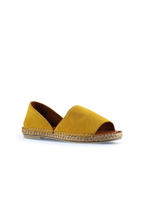 Bueno Shoes Sarı Süet Kadın Espadril Ayakkabı 01wq2413 - Görsel 4