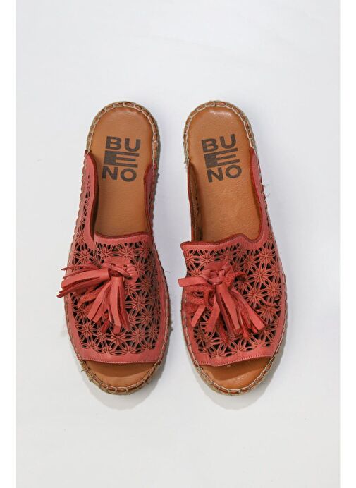 Bueno Shoes Mercan Deri Kadın Espadril Terlik 01wq2417 - Görsel 2