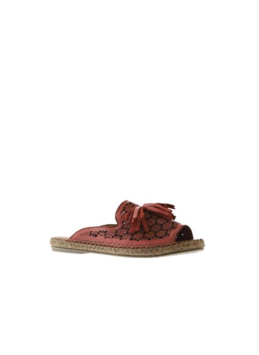Bueno Shoes Mercan Deri Kadın Espadril Terlik 01wq2417 - Görsel 4
