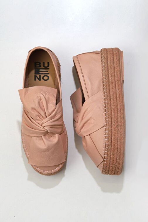 Bueno Shoes Pudra Deri Kadın Dolgu Topuklu Espadril Ayakkabı 01wq3502 - Görsel 2