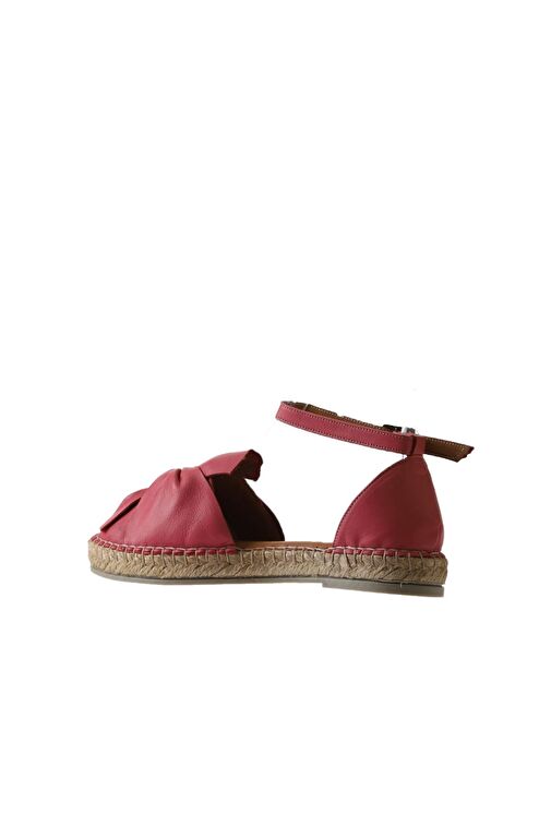 Bueno Shoes Fuşya Deri Kadın Espadril Sandalet 01ws1807 - Görsel 6