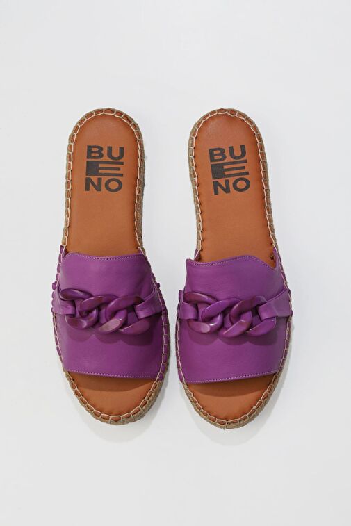 Bueno Shoes Lila Deri Kadın Espadril Terlik 01ws1821 - Görsel 2