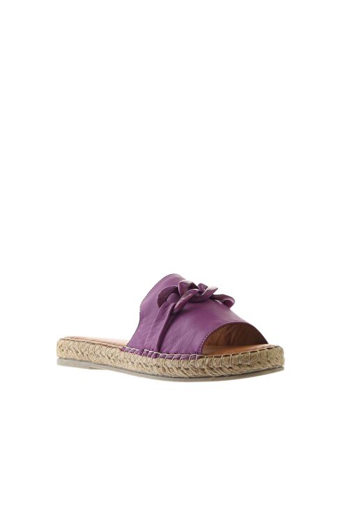 Bueno Shoes Lila Deri Kadın Espadril Terlik 01ws1821 - Görsel 4