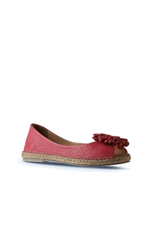 Bueno Shoes Fuşya Deri Kadın Düz Babet 01ws4807 - Görsel 4