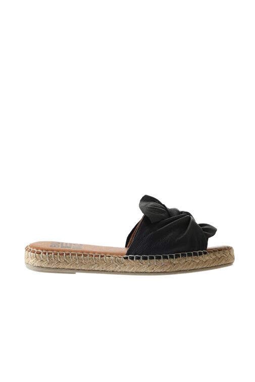Bueno Shoes Siyah Deri Kadın Espadril Terlik 01ws9900 - Görsel 3
