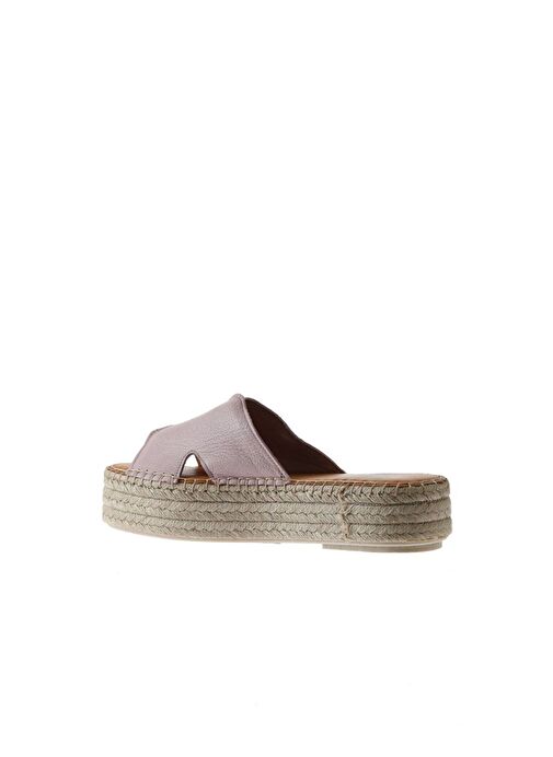 Bueno Shoes Pembe Deri Kadın Dolgu Topuklu Espadril Terlik 01wu5105 - Görsel 6