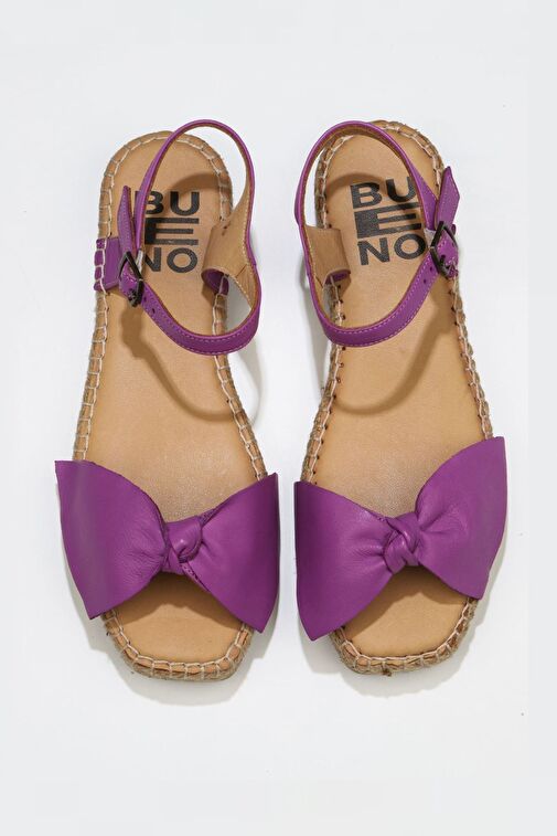 Bueno Shoes Lila Deri Kadın Espadril Sandalet 01wu5206 - Görsel 2