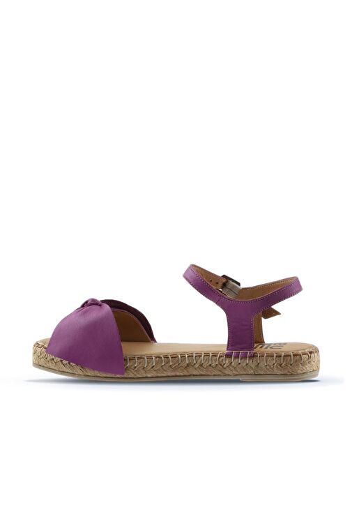 Bueno Shoes Lila Deri Kadın Espadril Sandalet 01wu5206 - Görsel 5