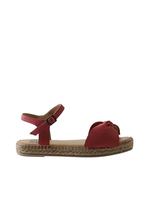 Bueno Shoes Fuşya Deri Kadın Espadril Sandalet 01wu5206 - Görsel 3