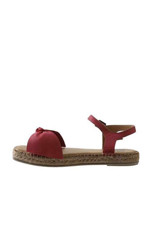 Bueno Shoes Fuşya Deri Kadın Espadril Sandalet 01wu5206 - Görsel 5