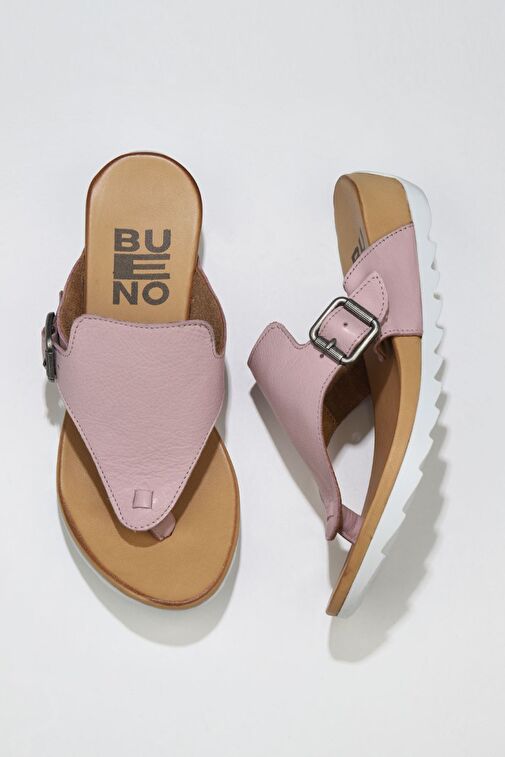 Bueno Shoes Pembe Deri Kadın Parmak Arası Terlik 01we0604 - Görsel 2