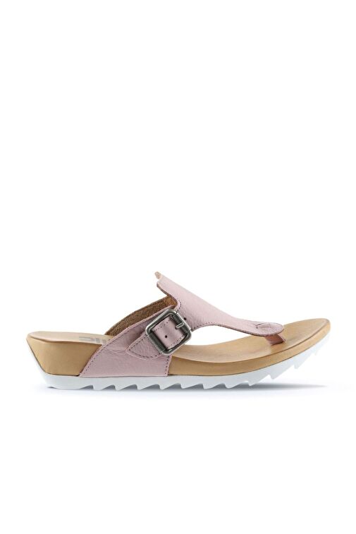 Bueno Shoes Pembe Deri Kadın Parmak Arası Terlik 01we0604 - Görsel 6