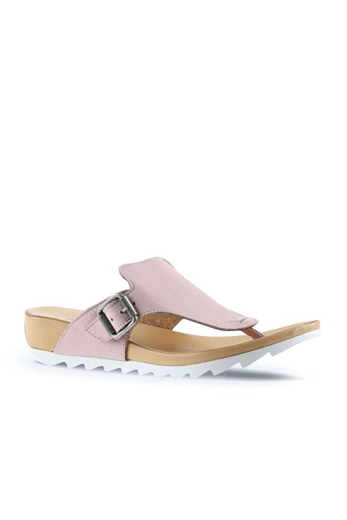 Bueno Shoes Pembe Deri Kadın Parmak Arası Terlik 01we0604 - Görsel 5