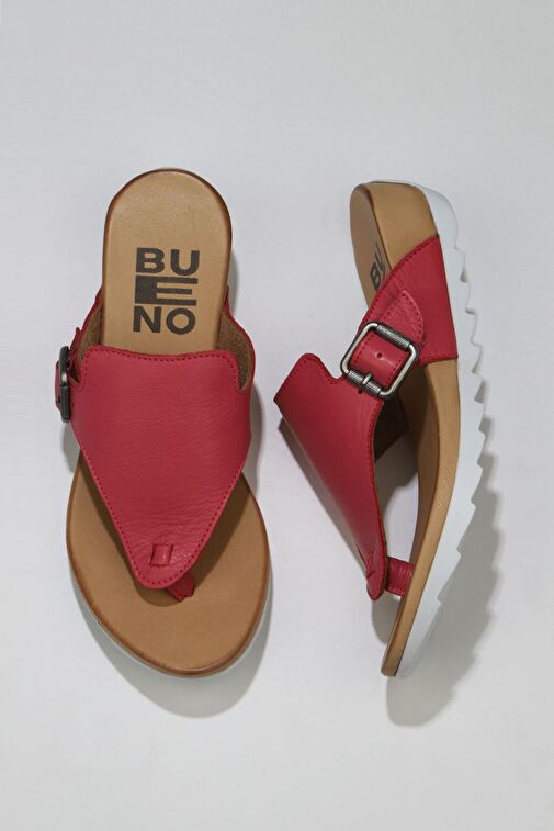 Bueno Shoes Fuşya Deri Kadın Parmak Arası Terlik 01we0604 - Görsel 5