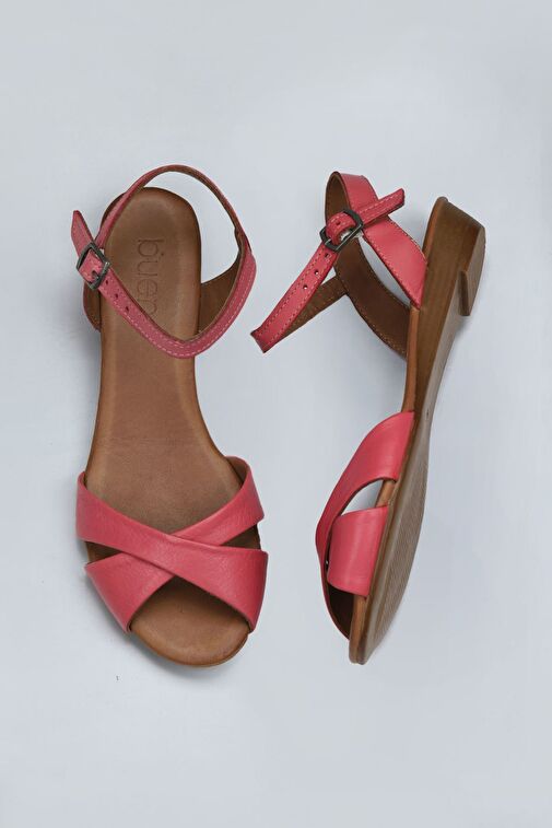 Bueno Shoes Fuşya Deri Kadın Sandalet 01wn3808 - Görsel 2