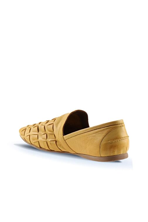 Bueno Shoes Sarı Deri Kadın Düz Babet 01wq0105 - Görsel 6