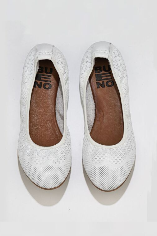 Bueno Shoes Beyaz Deri Kadın Babet 01wq0117 - Görsel 2