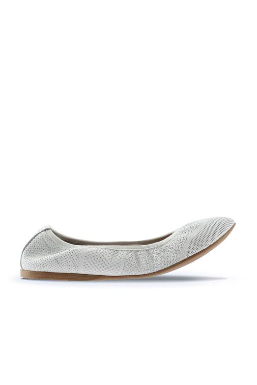 Bueno Shoes Beyaz Deri Kadın Babet 01wq0117 - Görsel 3