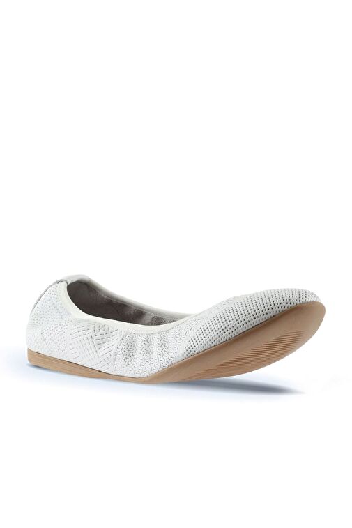 Bueno Shoes Beyaz Deri Kadın Babet 01wq0117 - Görsel 4