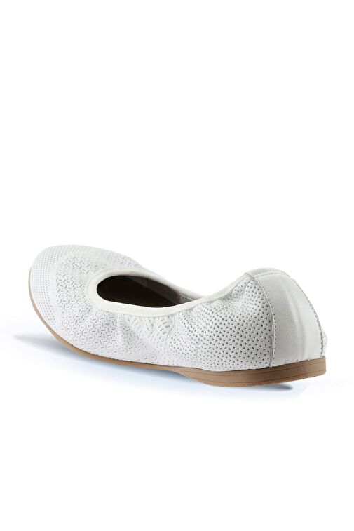 Bueno Shoes Beyaz Deri Kadın Babet 01wq0117 - Görsel 6