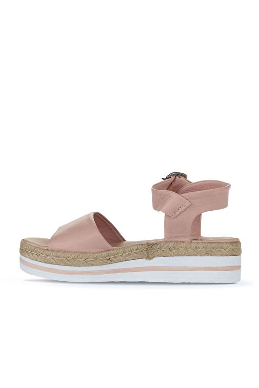 Bueno Shoes Pudra Deri Kadın Dolgu Topuklu Sandalet 01ws4216 - Görsel 5