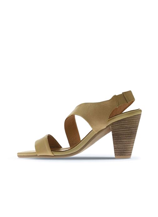 Bueno Shoes Sarı Deri Kadın Topuklu Ayakkabı 01ws6700 - Görsel 5