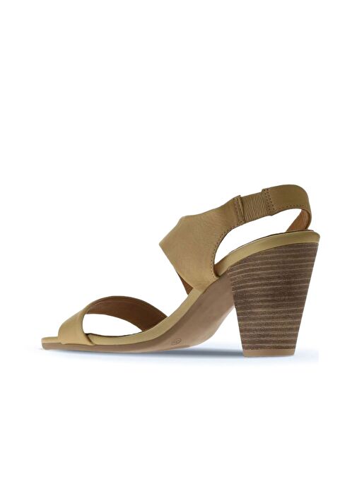 Bueno Shoes Sarı Deri Kadın Topuklu Ayakkabı 01ws6700 - Görsel 6