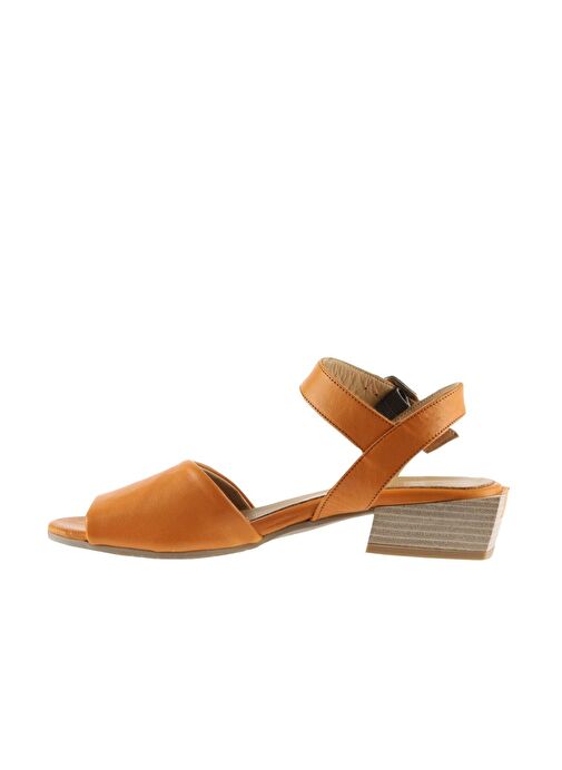 Bueno Shoes Turuncu Deri Kadın Topuklu Sandalet 01ws7504 - Görsel 5