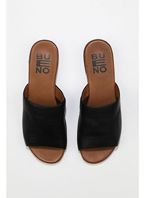 Bueno Shoes Siyah Khv-bej Deri Kadın Düz Terlik 01wu3100 - Görsel 2