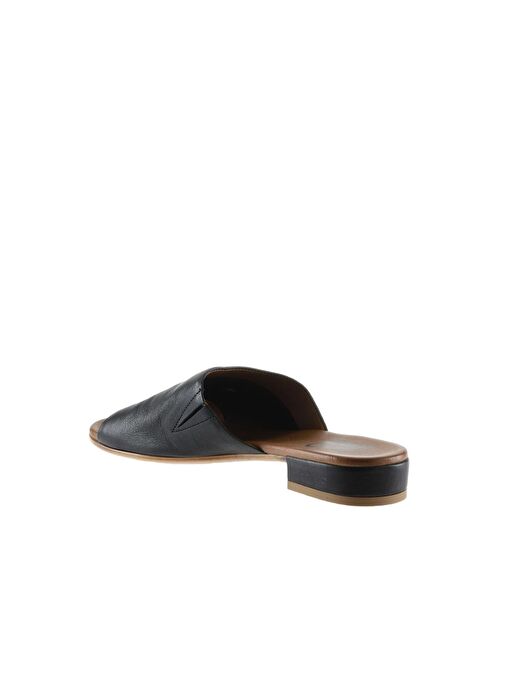 Bueno Shoes Siyah Khv-bej Deri Kadın Düz Terlik 01wu3100 - Görsel 6