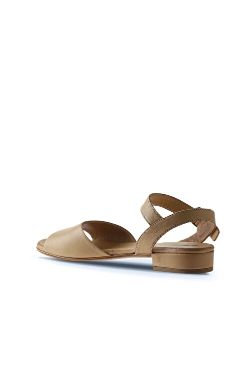 Bueno Shoes Bej Deri Kadın Düz Sandalet 01wu3101 - Görsel 6
