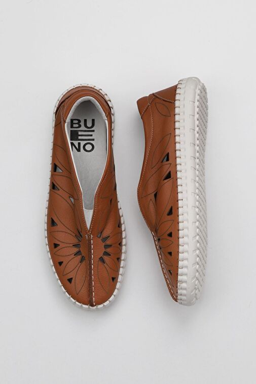 Bueno Shoes Taba Açık Flotter Deri Kadın Günlük Ayakkabı 01wq0402 - Görsel 2
