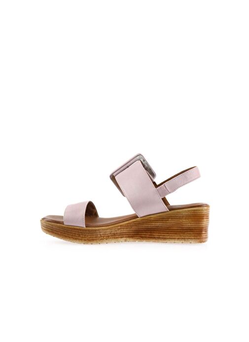 Bueno Shoes Pembe Deri Kadın Dolgu Topuklu Sandalet 01ws5908 - Görsel 5