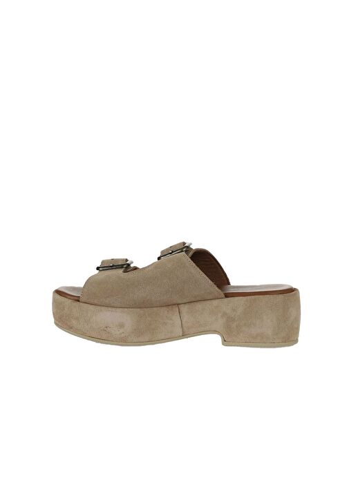 Bueno Shoes Taba Açık Süet Kadın Dolgu Topuklu Terlik 01wu6013 - Görsel 5