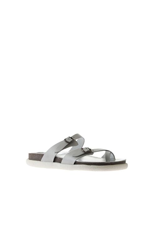 Bueno Shoes Gri Deri Kadın Parmak Arası Terlik 01ws11000 - Görsel 4