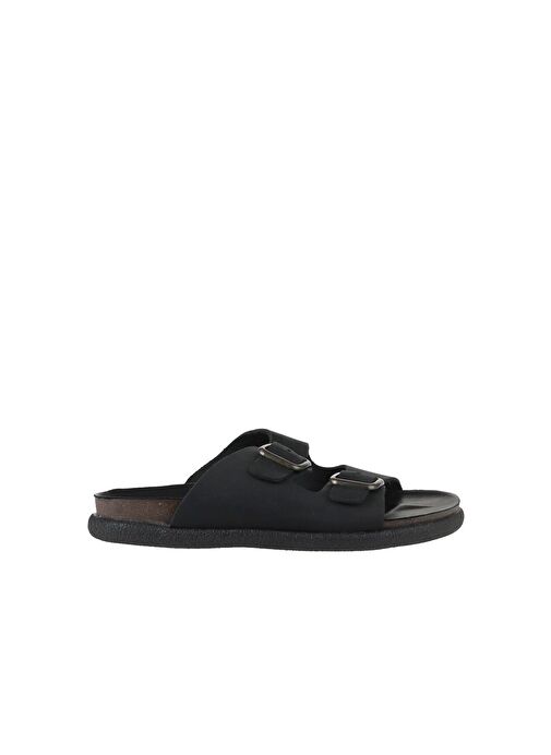 Bueno Shoes Siyah Nubuk Kadın Düz Terlik 01ws11001 - Görsel 3