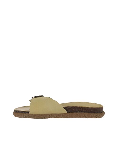 Bueno Shoes Sarı Nubuk Kadın Düz Terlik 01ws11003 - Görsel 5