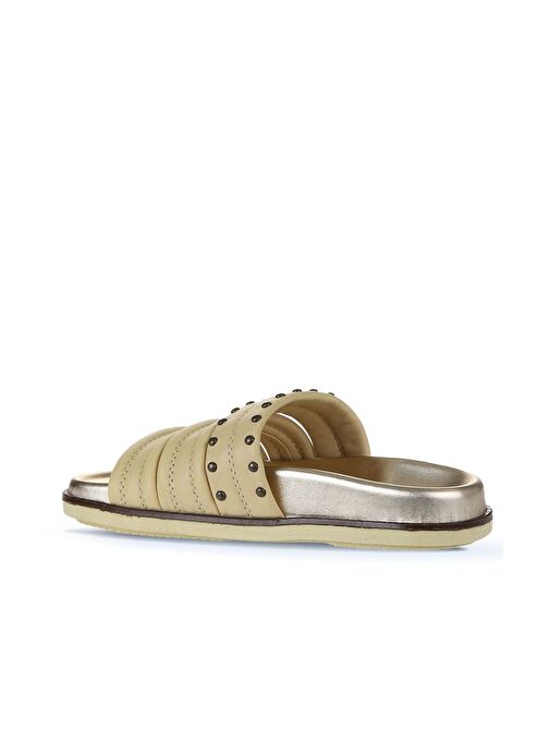 Bueno Shoes Sarı Deri Kadın Düz Terlik 01wu5829 - Görsel 6