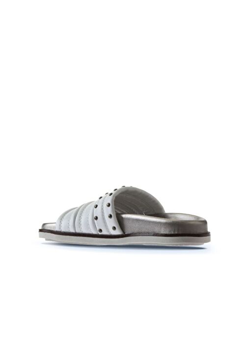 Bueno Shoes Beyaz Deri Kadın Düz Terlik 01wu5829 - Görsel 6