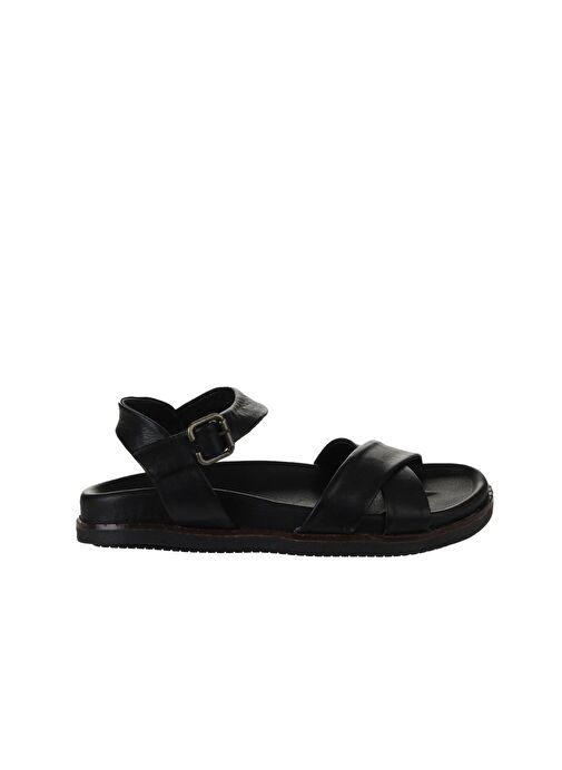 Bueno Shoes Siyah Deri Kadın Sandalet 01wu5830 - Görsel 3