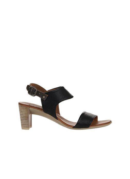 Bueno Shoes Siyah Deri Kadın Topuklu Sandalet 01wu11100 - Görsel 3