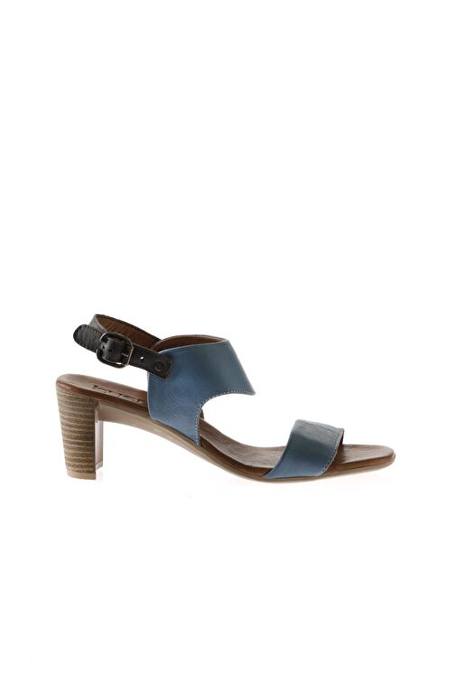 Bueno Shoes Mavi Deri Kadın Topuklu Sandalet 01wu11100 - Görsel 3