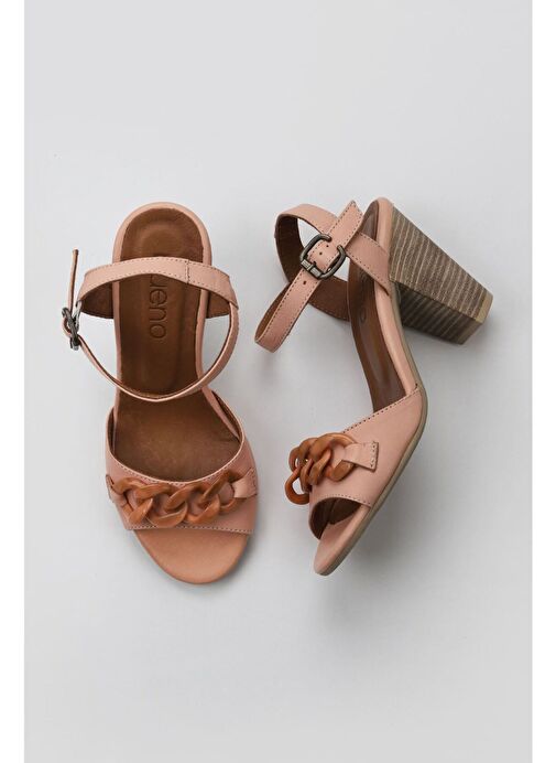 Bueno Shoes Pudra Deri Kadın Topuklu Sandalet 01wu11200 - Görsel 2